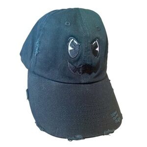 DISTRICT BLACK DISTRESSED PAC MAN GHOST HAT, ADULT OS